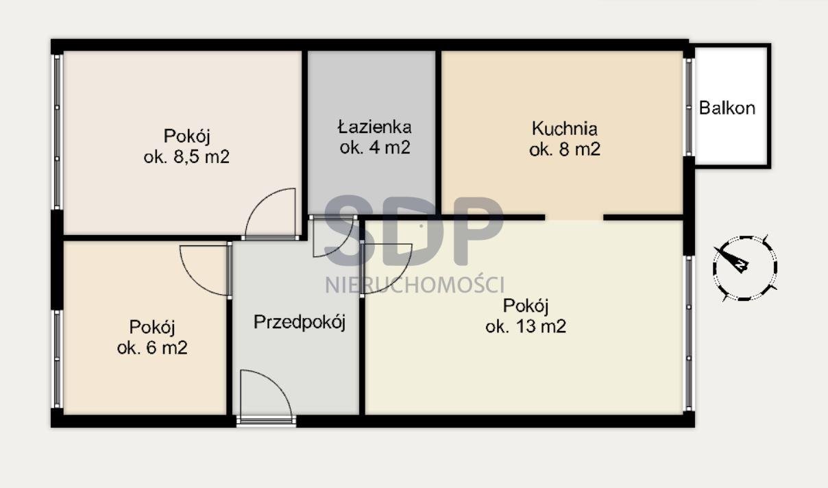 Mieszkanie trzypokojowe na sprzedaż Wrocław, Fabryczna, Grabiszyn, Grabiszyńska  45m2 Foto 6