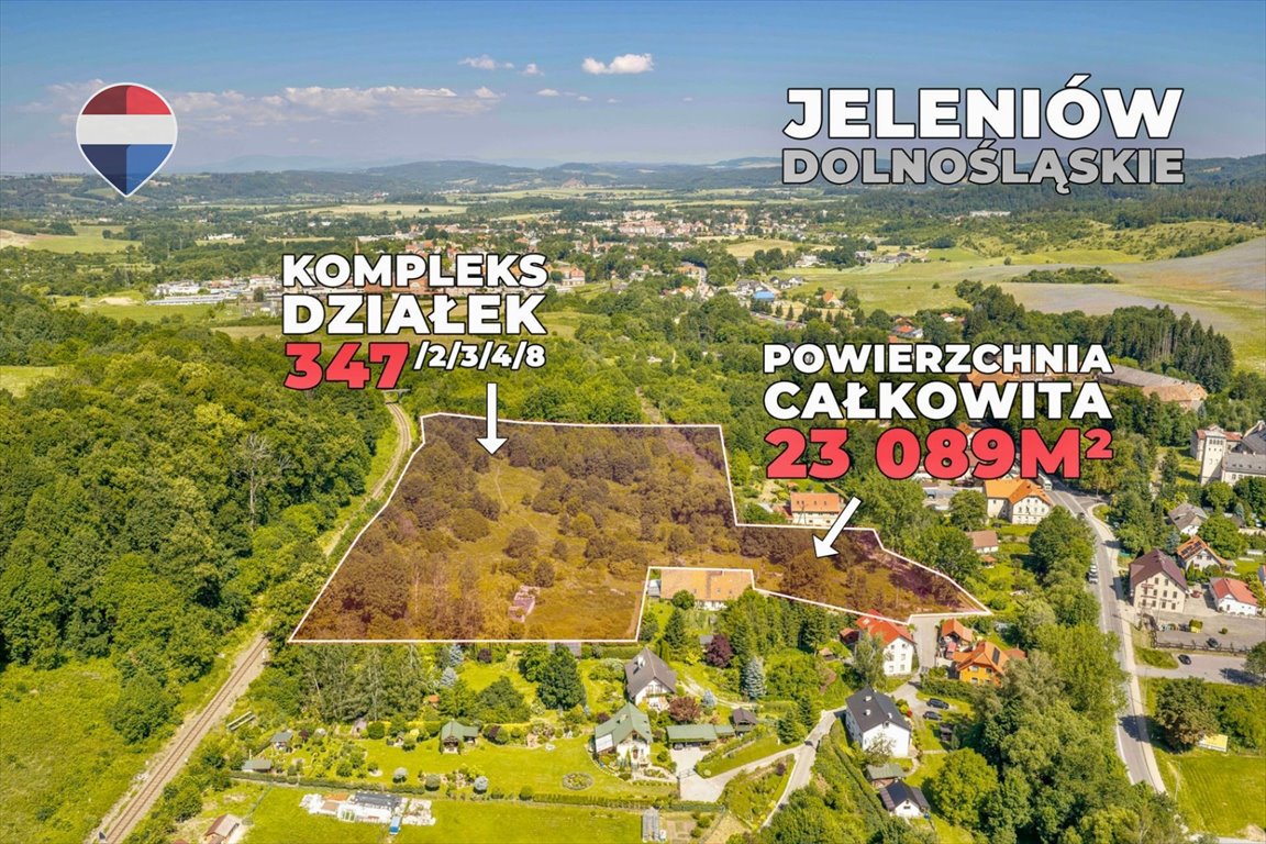 Działka 23 089 m² z mediami pod dom lub inwestycję polecam Jeleniów, 0  23 089m2 Foto 1