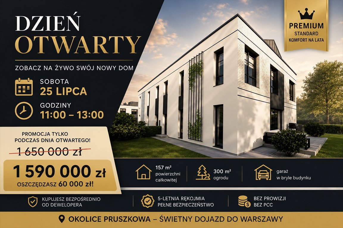 Nowoczesny bliźniak 157 m² z ogrodem w Pęcicach zapraszam Pęcice  158m2 Foto 1