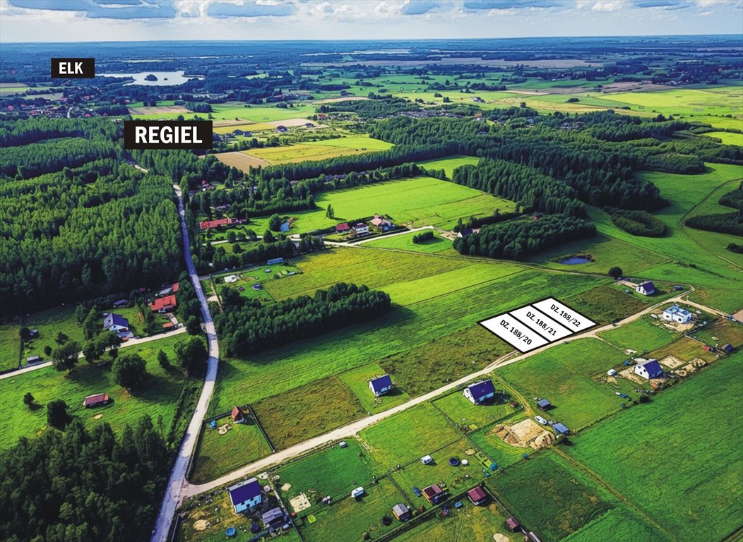 Na sprzedaż działki budowlane 1080 m² w Regielu, blisko Ełku Ełk, Regiel, Gajowa  1 080m2 Foto 1