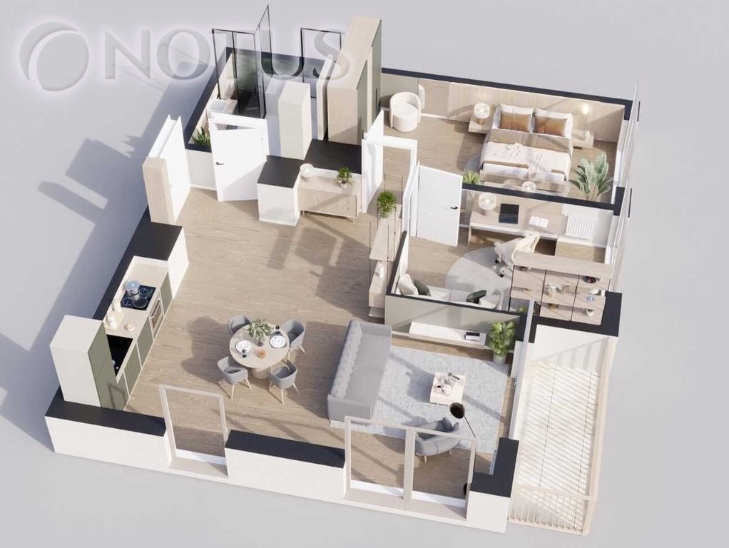 Nowoczesne 4-pokojowe mieszkanie 66,4 m², garaż, blisko centrum Kraków, Prądnik Czerwony, Prądnik Czerwony, Strzelców  62m2 Foto 1