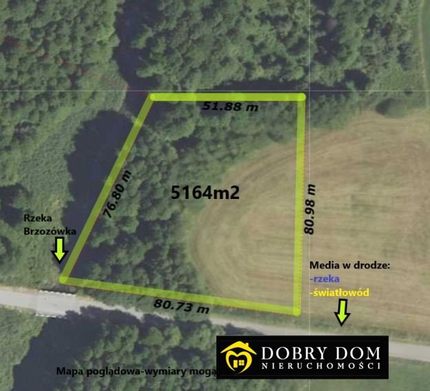Do sprzedania działka 5164 m² pod rekreację z mediami i lasem Górnystok  5 164m2 Foto 1