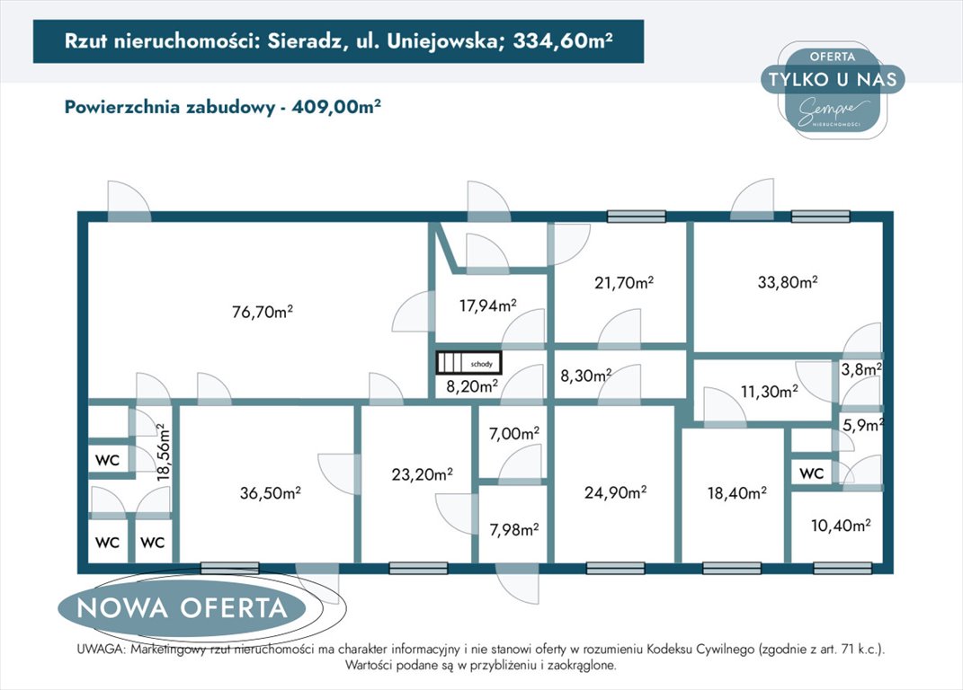 Lokal użytkowy na sprzedaż Sieradz, Uniejowska  409m2 Foto 4