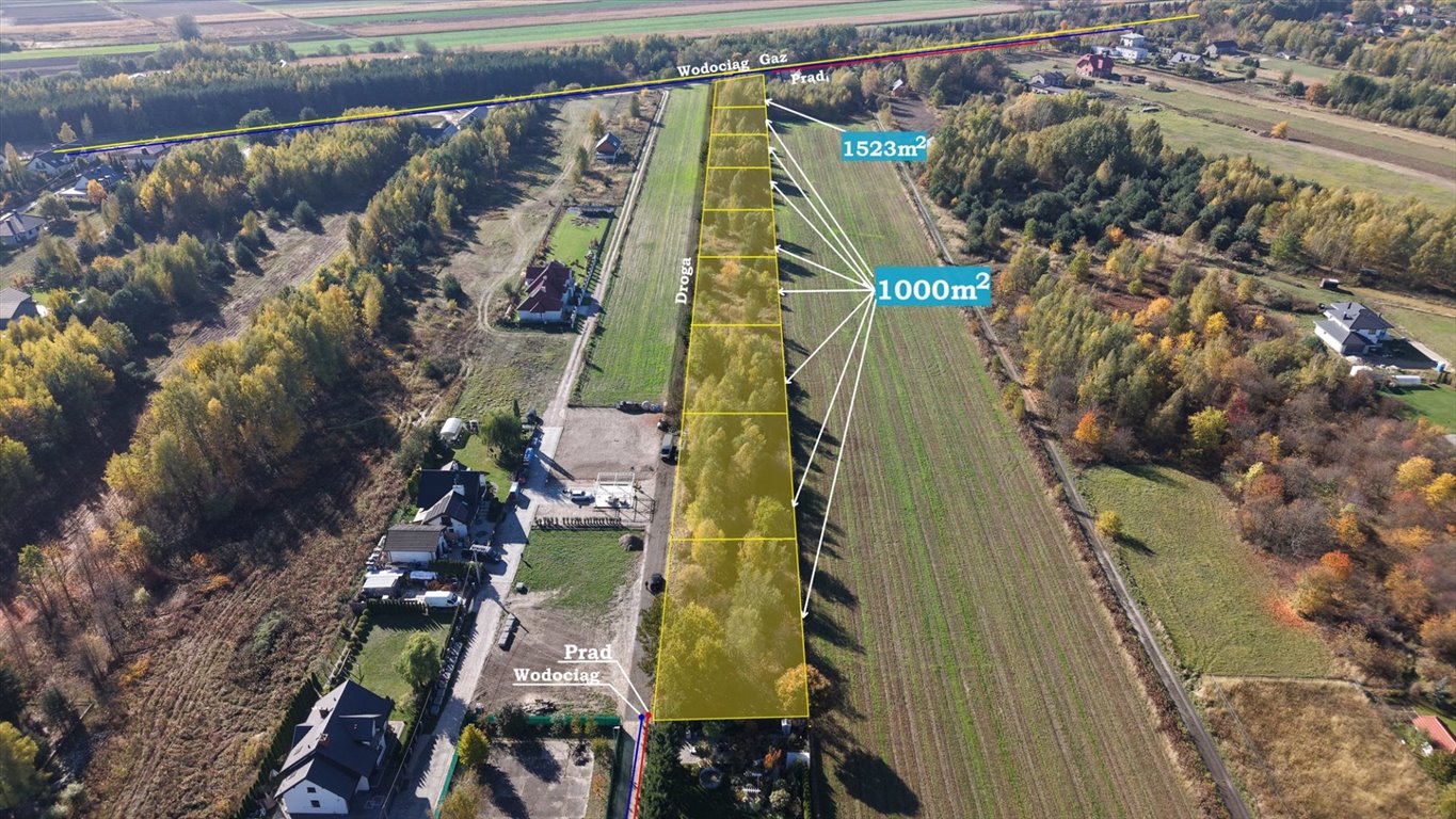 Działki budowlane Wyględy 1000 m² i 1523 m², cicha okolica Wyględy  1 000m2 Foto 1