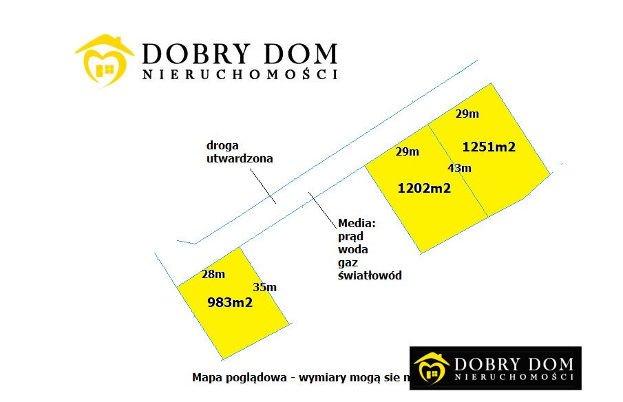 Sprzedam działkę 1251 m² pod dom w malowniczej okolicy Niewodnica Kościelna  1 251m2 Foto 1