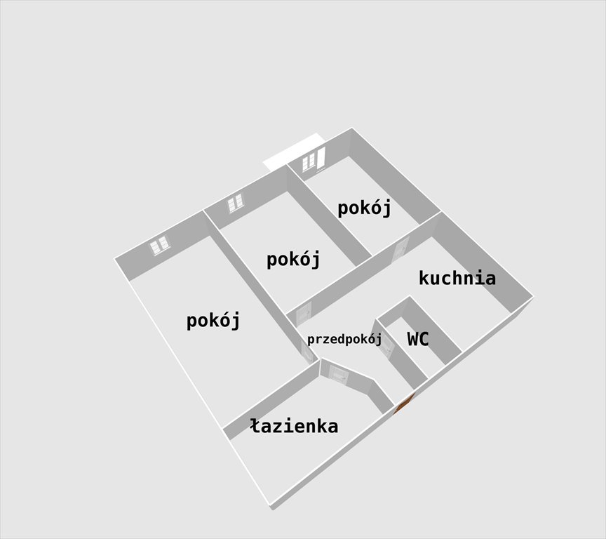 Mieszkanie trzypokojowe na wynajem Olsztyn, Kortowo, al. Warszawska  54m2 Foto 9
