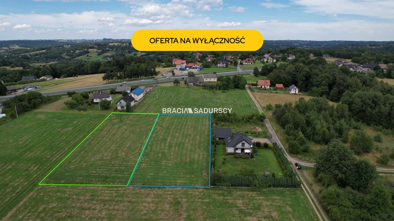 Widokowa działka budowlana 53 a z mediami w Głogoczowie Głogoczów  5 367m2 Foto 1