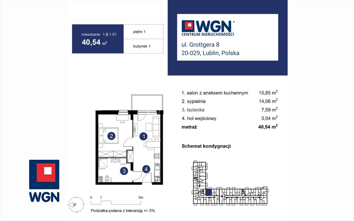 Mieszkanie dwupokojowe na sprzedaż Lublin, Centrum  41m2 Foto 3