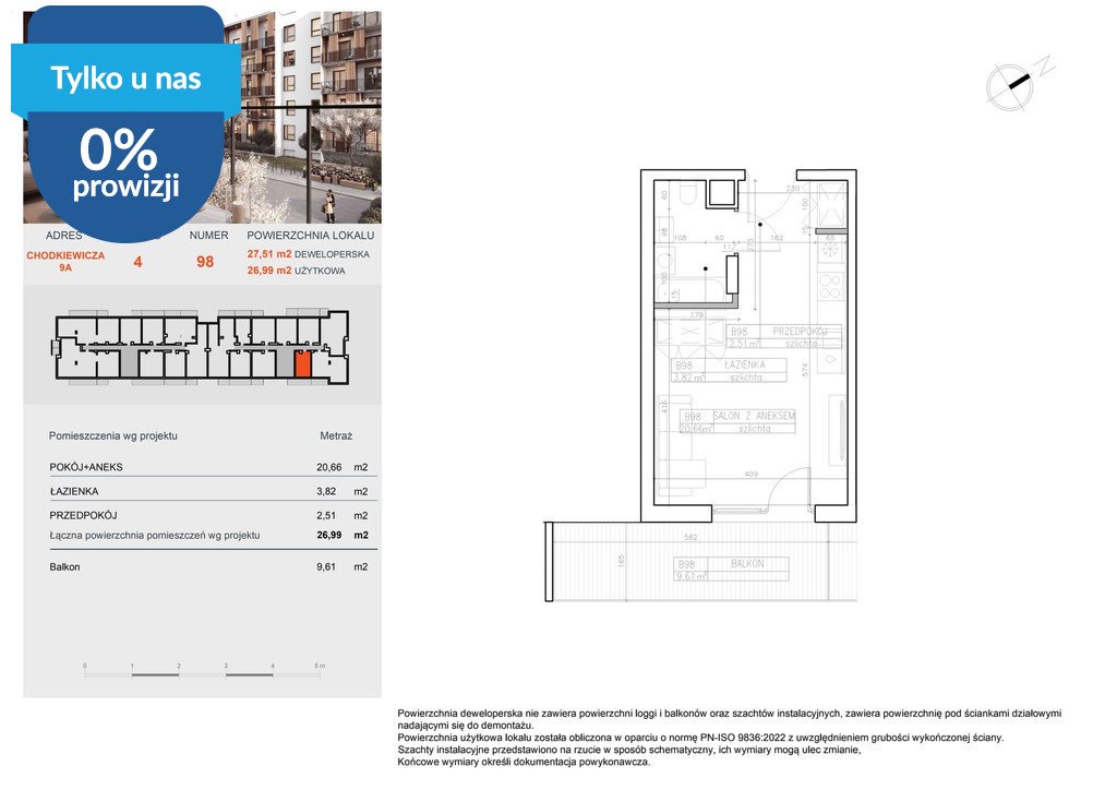 Nowoczesny apartament 18 m² w Bydgoszczy - prestiżowa lokalizacja Bydgoszcz, Bielawy, Jana Karola Chodkiewicza  27m2 Foto 1