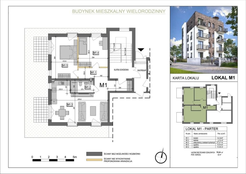 Mieszkanie trzypokojowe na sprzedaż Hel, Stefana Żeromskiego  70m2 Foto 3