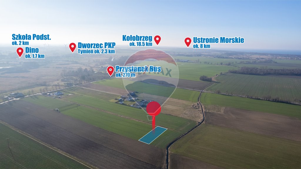 Działka pod dom blisko morza w Śmiechowie 1065 m² Śmiechów  1 065m2 Foto 1