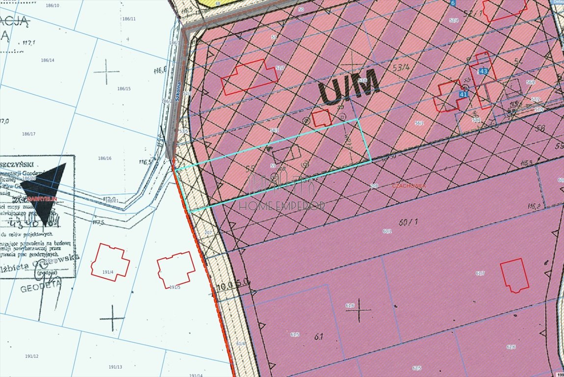 Działka 1400 m² pod zabudowę i usługi, media, plan! Czachówek, Szkolna  1 400m2 Foto 1