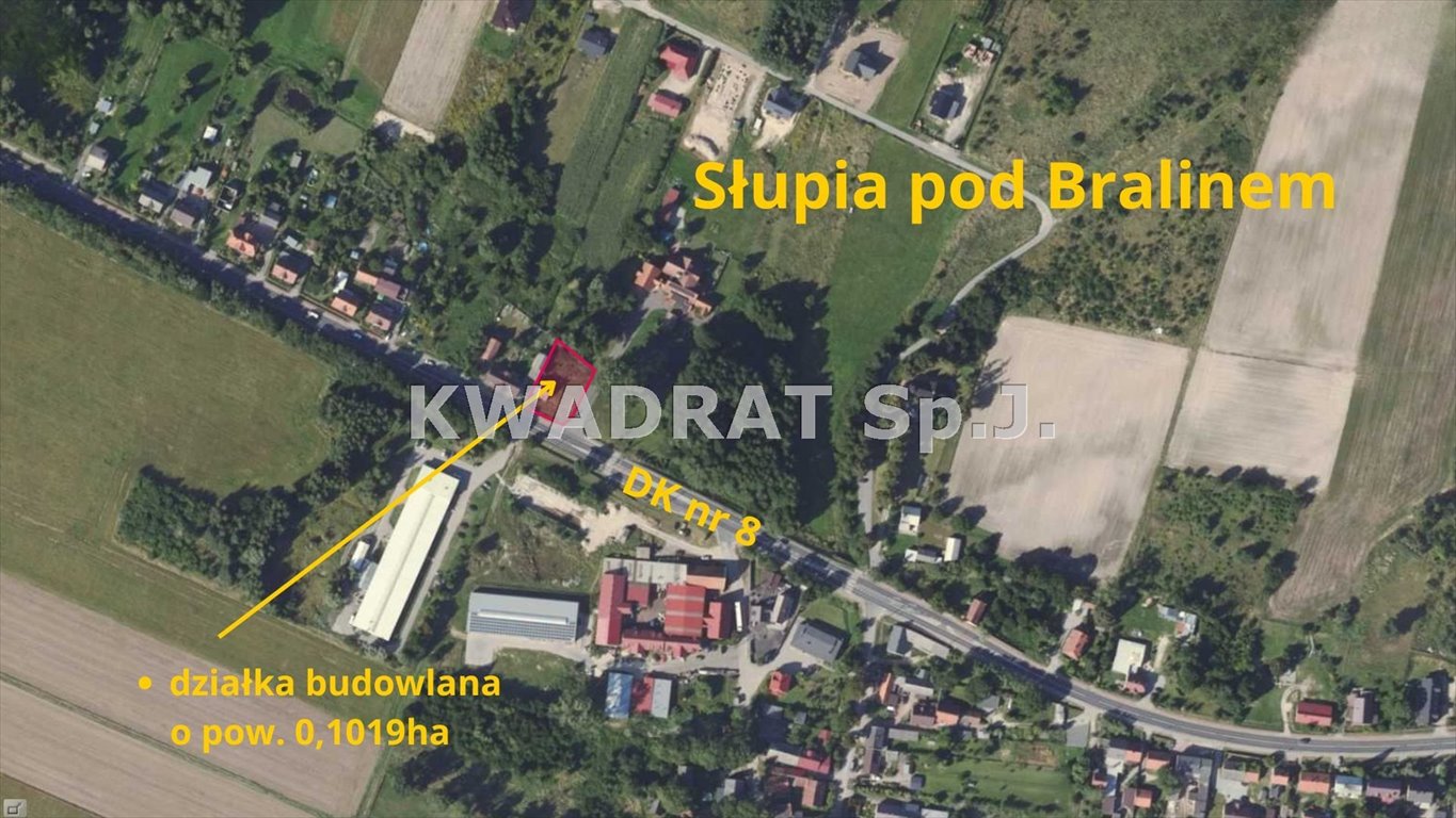 Działka budowlana na sprzedaż Słupia pod Bralinem  1 019m2 Foto 3