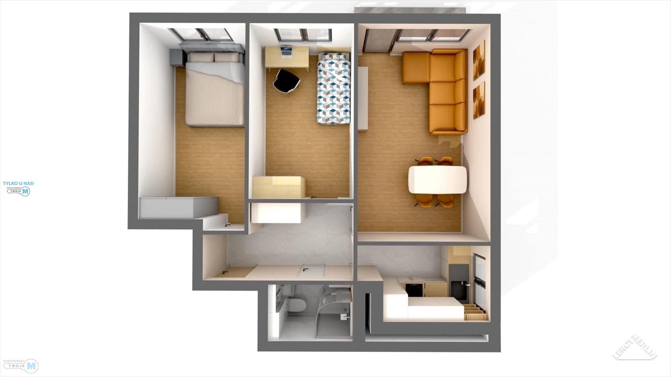 Zapraszam do 3-pokojowego mieszkania 55,7 m² z balkonem w Busku Zdroju Busko Zdrój, Orła Białego, Busk Zdrój  56m2 Foto 1