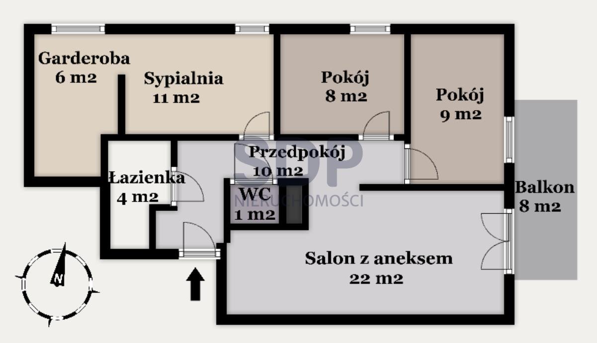 Mieszkanie czteropokojowe  na sprzedaż Wrocław, Śródmieście, Ołbin, Rychtalska  74m2 Foto 2