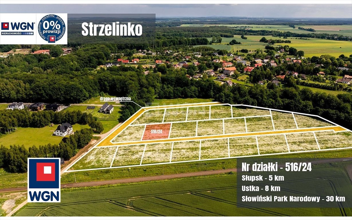 Działka budowlana na sprzedaż Strzelinko, Aleja Bukowa  1 200m2 Foto 1