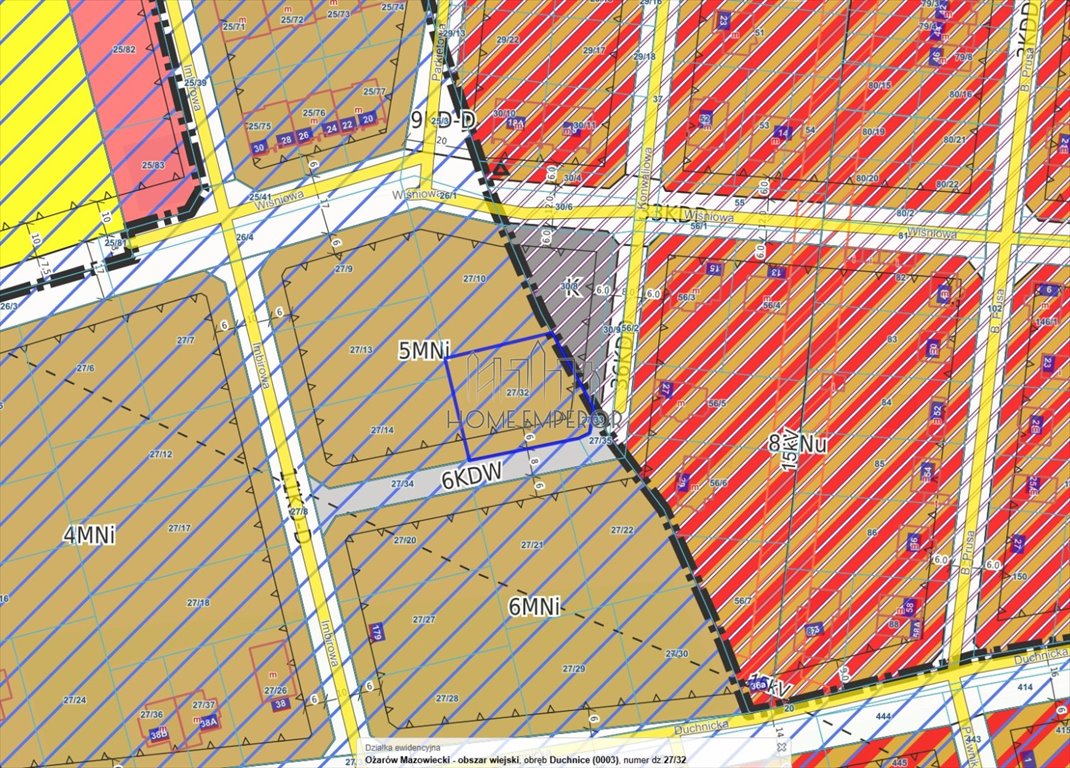 Na sprzedaż działka 1047 m² w Duchnicach z mediami Duchnice, Konwaliowa  1 047m2 Foto 1