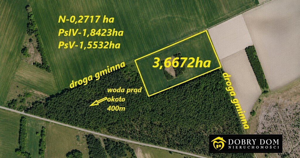 Działka rolna 3,66 ha z dostępem do drogi i lasem - zapraszam Topilec  36 772m2 Foto 1