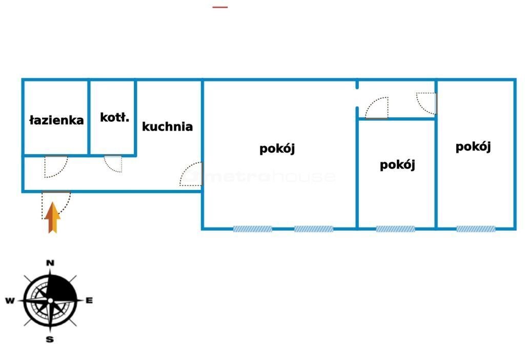 Mieszkanie trzypokojowe na sprzedaż Pabianice, Warszawska  62m2 Foto 9