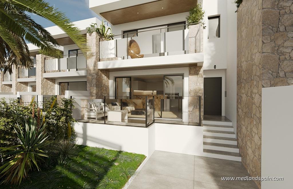 Nowoczesne domy z basenem i solarium na Costa Blanca Hiszpania, Alicante  154m2 Foto 1