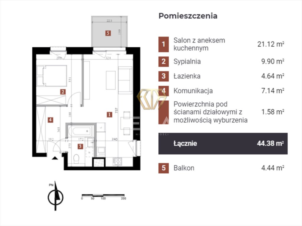 Mieszkanie dwupokojowe na sprzedaż Dąbrowa Górnicza, Przemysłowa  44m2 Foto 6