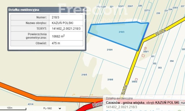 Działka inna na sprzedaż Kazuń Polski, Widok  10 700m2 Foto 1