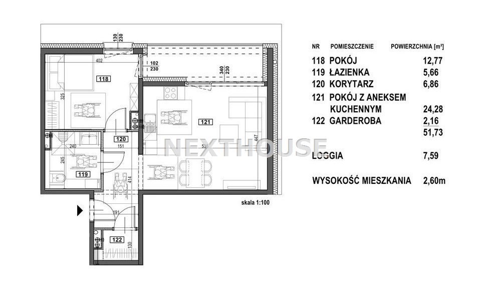 Mieszkanie dwupokojowe na sprzedaż Tychy  52m2 Foto 3