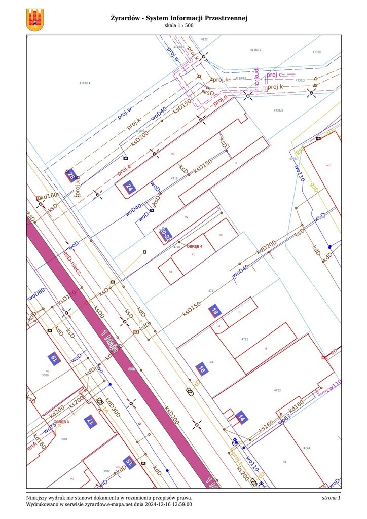 Działka budowlana na sprzedaż Żyrardów, 1 Maja  585m2 Foto 15