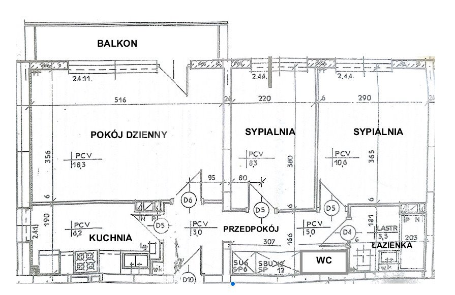 Mieszkanie trzypokojowe na sprzedaż Warszawa, Targówek, Bródno, Krasnobrodzka  55m2 Foto 11