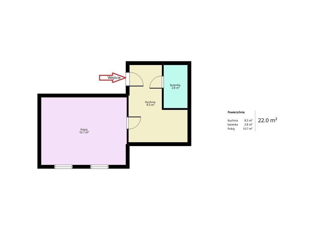 Kawalerka 22 m² z piwnicą, blisko centrum Gniezna Gniezno, Mieszka I  22m2 Foto 1