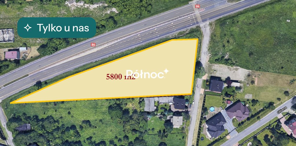 Działka usługowa 5633 m² przy DK86 w Sarnowie polecam Sarnów, Źródlana  5 633m2 Foto 1