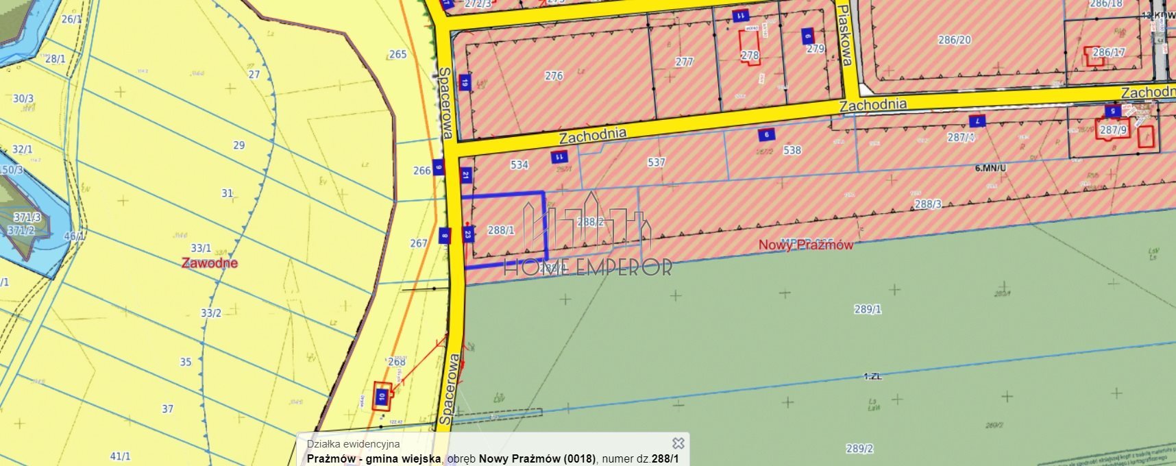 Działka budowlana na sprzedaż Nowy Prażmów, Spacerowa  1 250m2 Foto 1