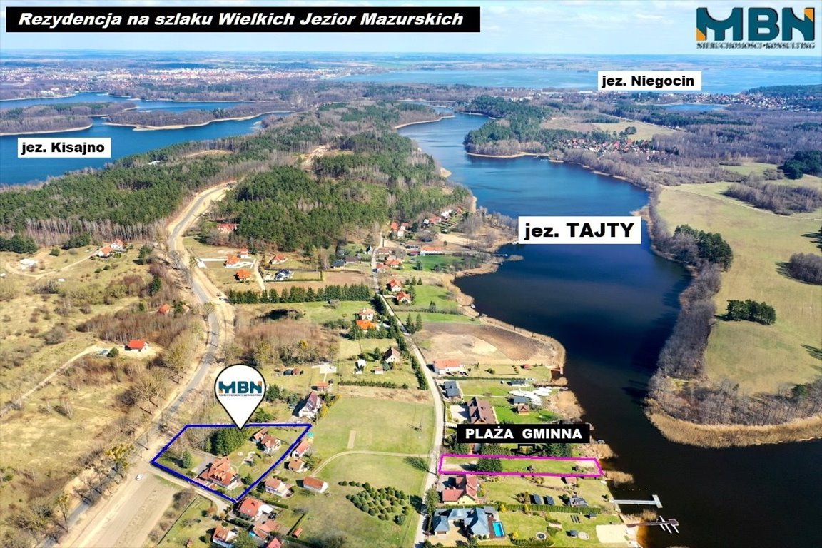 Mazurska posesja nad jeziorem Tajty z 3 budynkami polecam Giżycko, Wrony  340m2 Foto 1