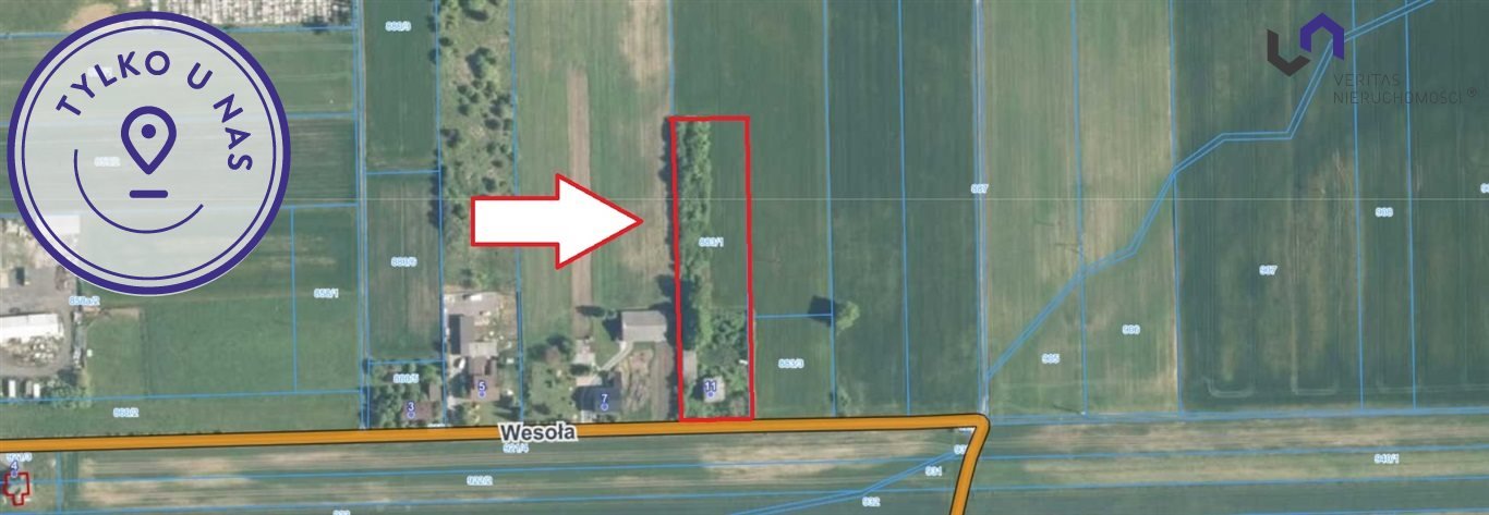 Działka 5353 m² z dostępem do drogi w Szyce polecam Szyce, Wesoła  5 353m2 Foto 1