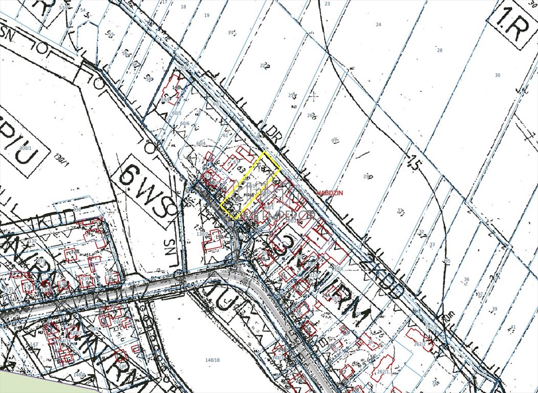 Działka 1280 m² z mediami, plan pod dom i usługi Habdzin  1 280m2 Foto 1