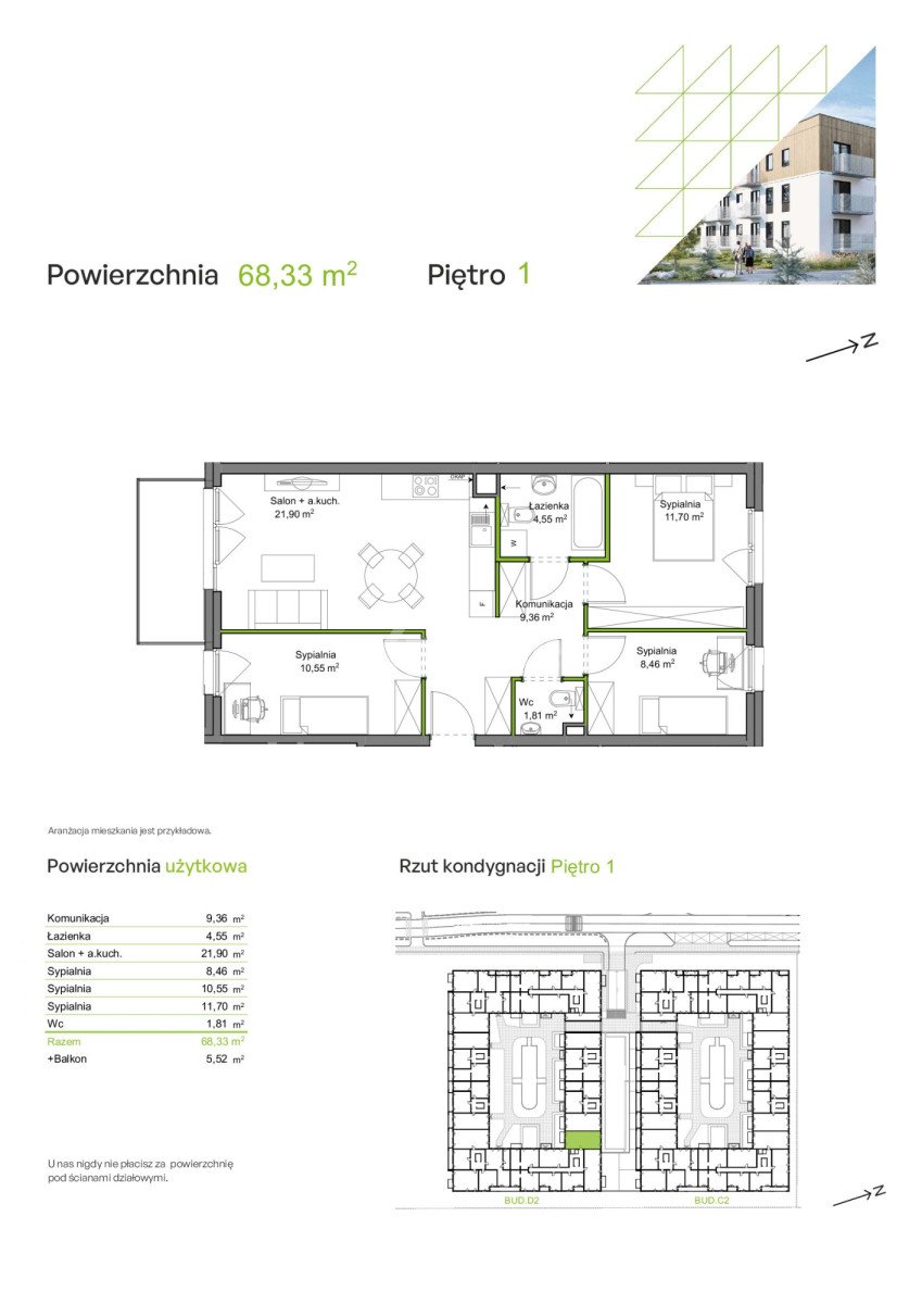 Mieszkanie czteropokojowe  na sprzedaż Wrocław, Wojszyce, Orawska  68m2 Foto 1