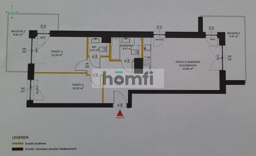 Mieszkanie trzypokojowe na sprzedaż Kraków, Mistrzejowice, Mistrzejowice, Powstańców  59m2 Foto 12