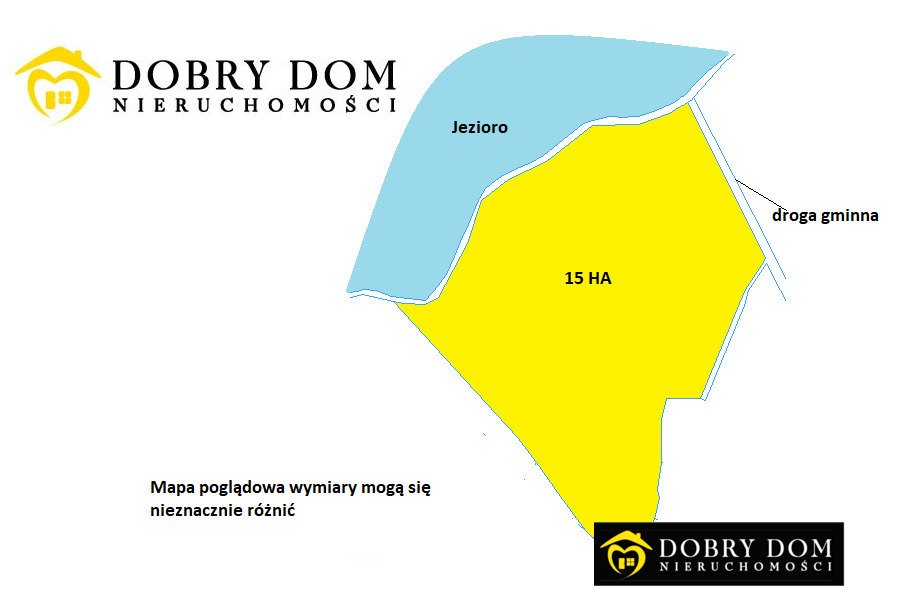 Na sprzedaż 15 ha działka z 500 m linii jeziora Rajgród Rajgród  150 000m2 Foto 1