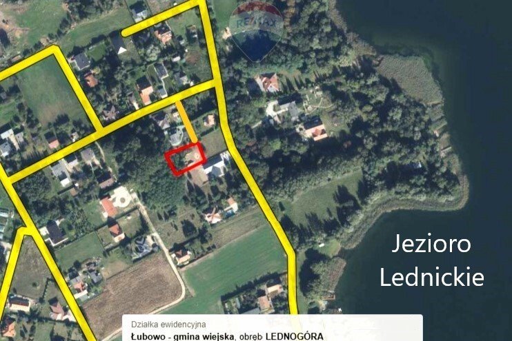 Działka nad Jeziorem Lednickim 890 m2, media, cisza Lednogóra  890m2 Foto 1