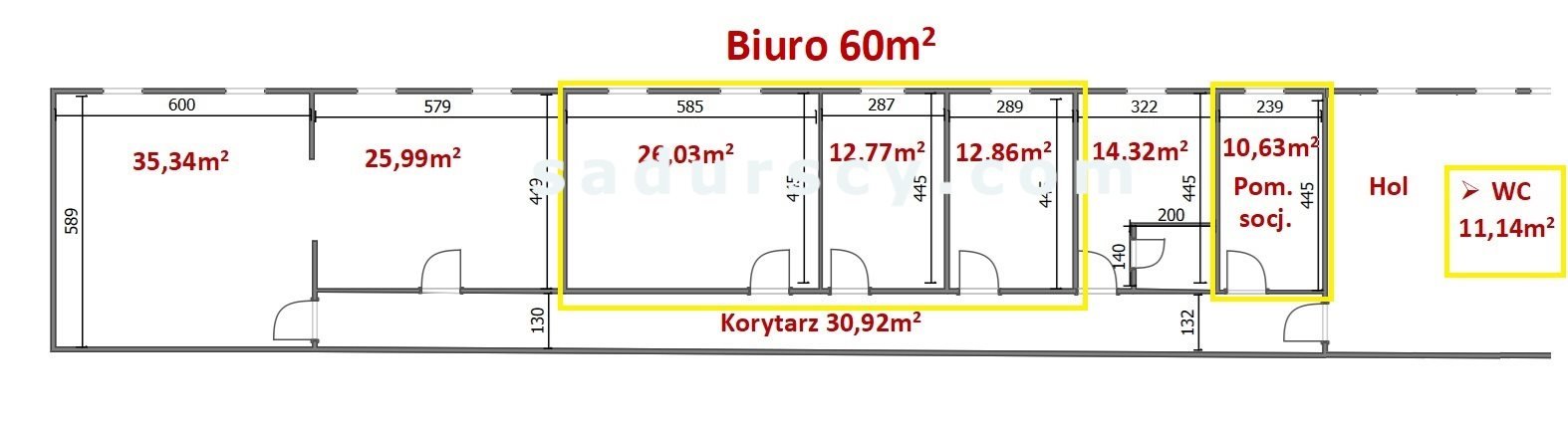 Lokal użytkowy na wynajem Piaseczno  60m2 Foto 3