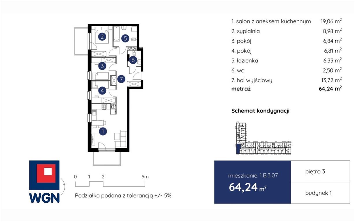 Nowe 4-pokojowe mieszkanie z systemem Smart Home i miejscem parkingowym Lublin, Centrum, Centrum  64m2 Foto 1