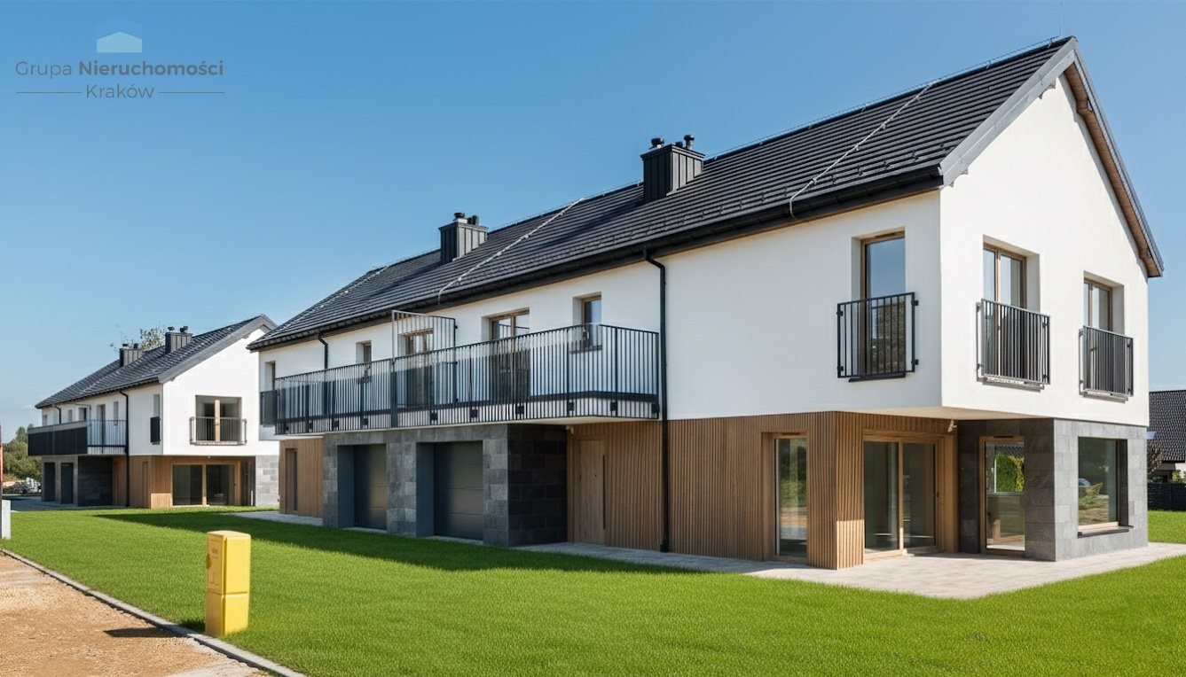 Nowoczesny dom bliźniaczy 166 m2 z garażem i tarasem Kryspinów  167m2 Foto 1