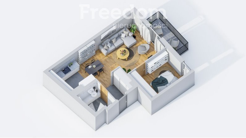 Na sprzedaż nowoczesne 2-pokojowe mieszkanie 47 m² z balkonem Brzeg  47m2 Foto 1