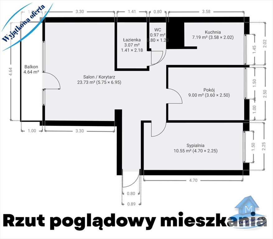 Mieszkanie trzypokojowe na sprzedaż Włocławek, Kazimierza Wielkiego  54m2 Foto 20