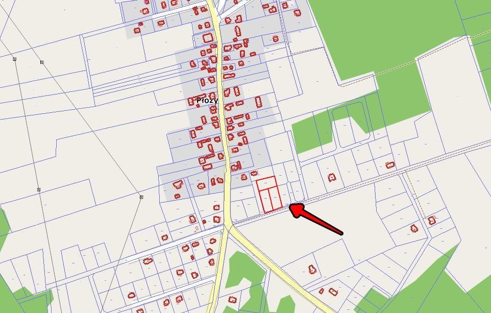 Działka budowlana 1054 m² w Płozach – blisko Szczytna Płozy  1 054m2 Foto 1