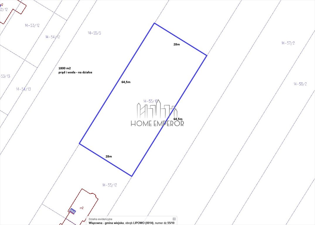 Działka budowlana na sprzedaż Lipowo, Armii Krajowej  1 800m2 Foto 1
