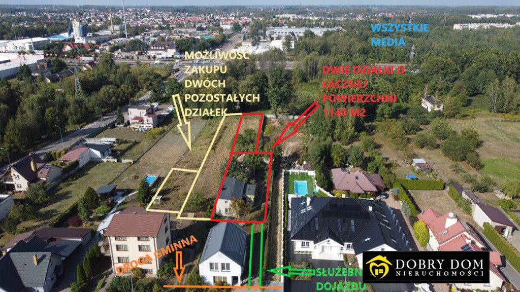 Działki budowlane z domem do remontu (1140 m²) w Pieczurkach Białystok  1 140m2 Foto 1