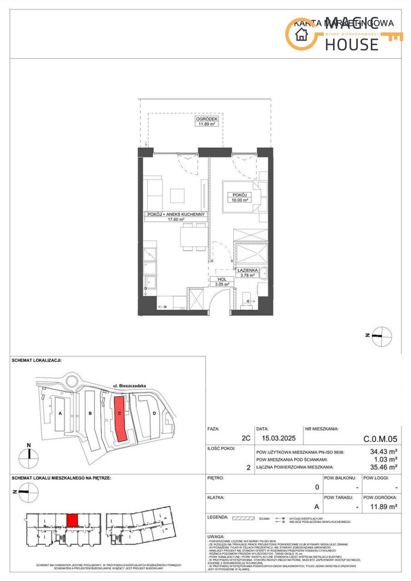 Mieszkanie dwupokojowe na sprzedaż Gdynia, Wielki Kack, Bieszczadzka  34m2 Foto 1