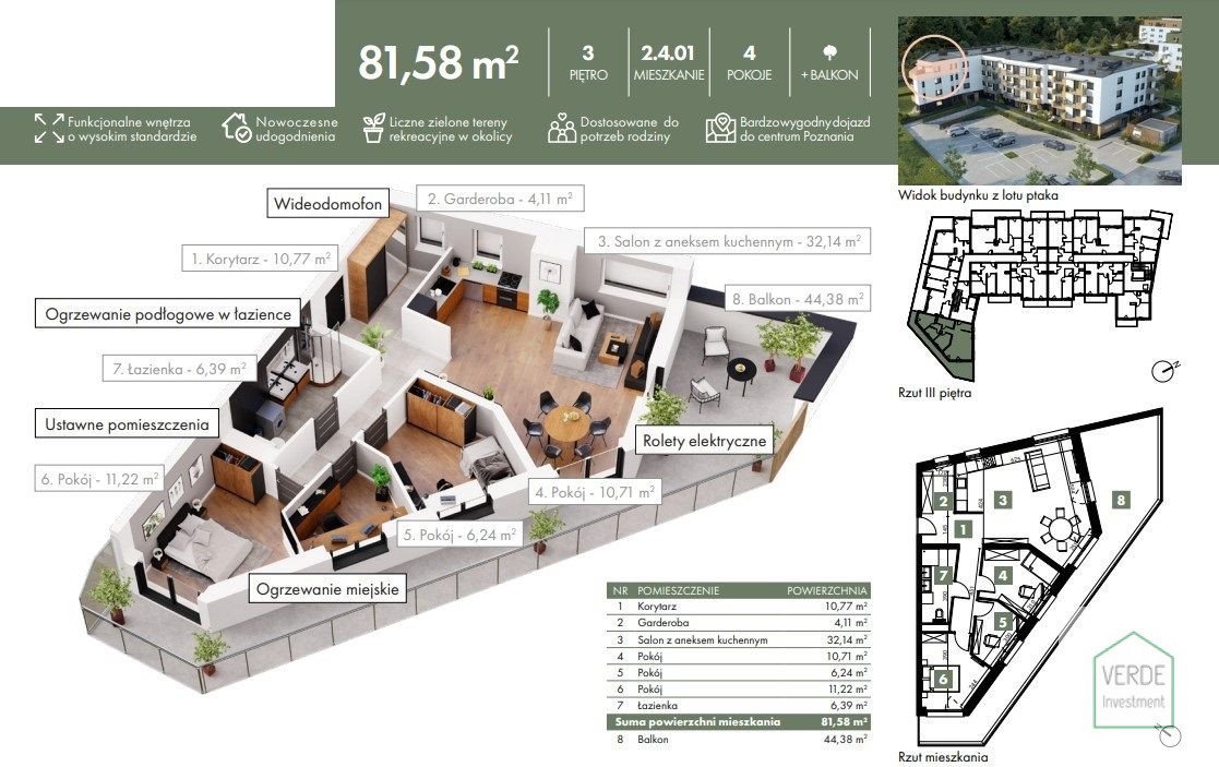 Mieszkanie czteropokojowe  na sprzedaż Poznań, Grunwald, Ziębicka  82m2 Foto 13