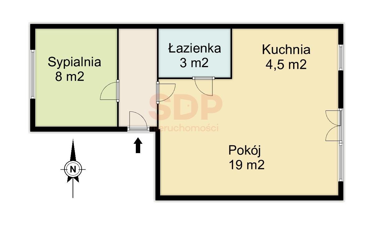 Mieszkanie dwupokojowe na sprzedaż Wrocław, Fabryczna, Grabiszyn, Aleja Pracy  37m2 Foto 4